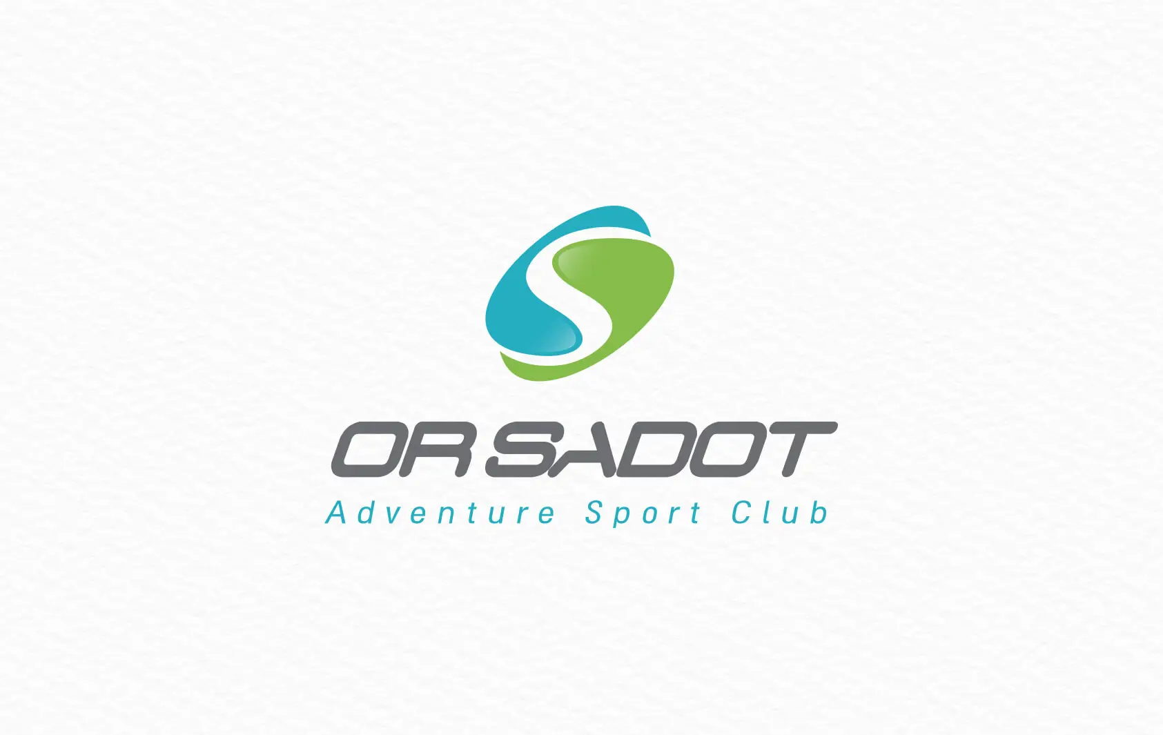 לוגו OR SADOT Adventure Sport Club עם איקון גל בגווני תכלת וירוק