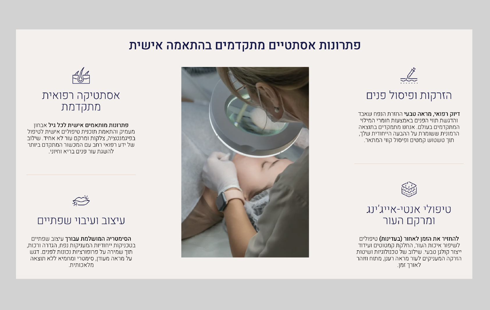 אתר תדמית מקצועי ונגיש לקליניקה פרטית ורפואה משלימה